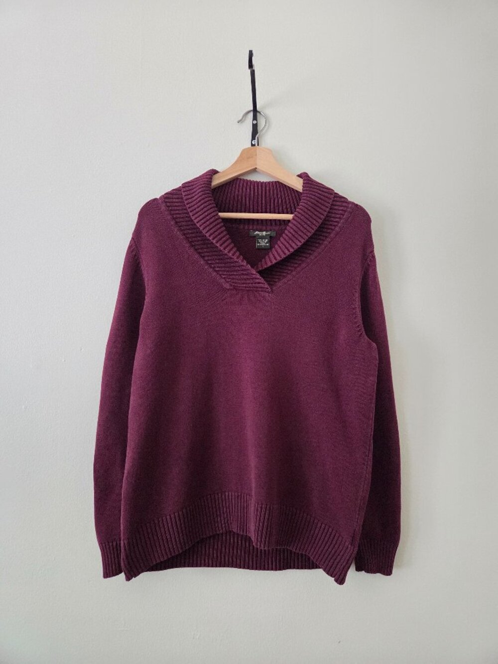 Eddie Bauer Cotton Blend Shawl Sweater